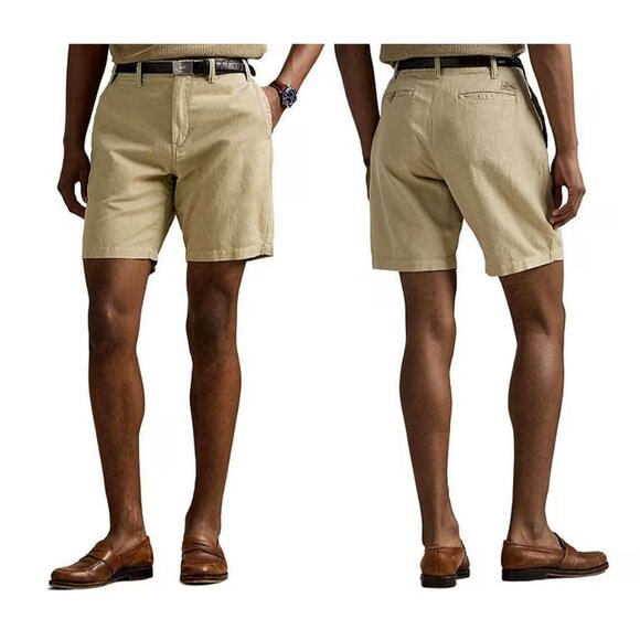 Polo Ralph Lauren & Co. Classic Fit Linen-Cotton Maritime Shorts Men's Size 30 - Picture 1 of 16